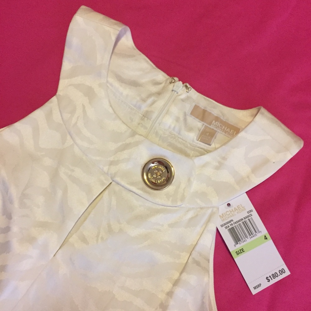🐅 NWT MICHAEL KORS white tiger dress 🐅